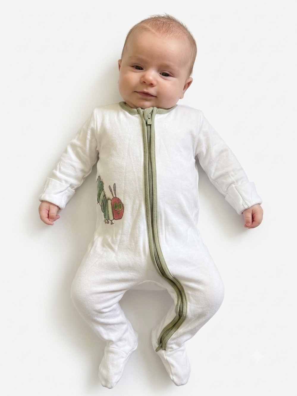 🎉 (6-9m) MORI x The Very Hungry Caterpillar 2Way Zipper Footie